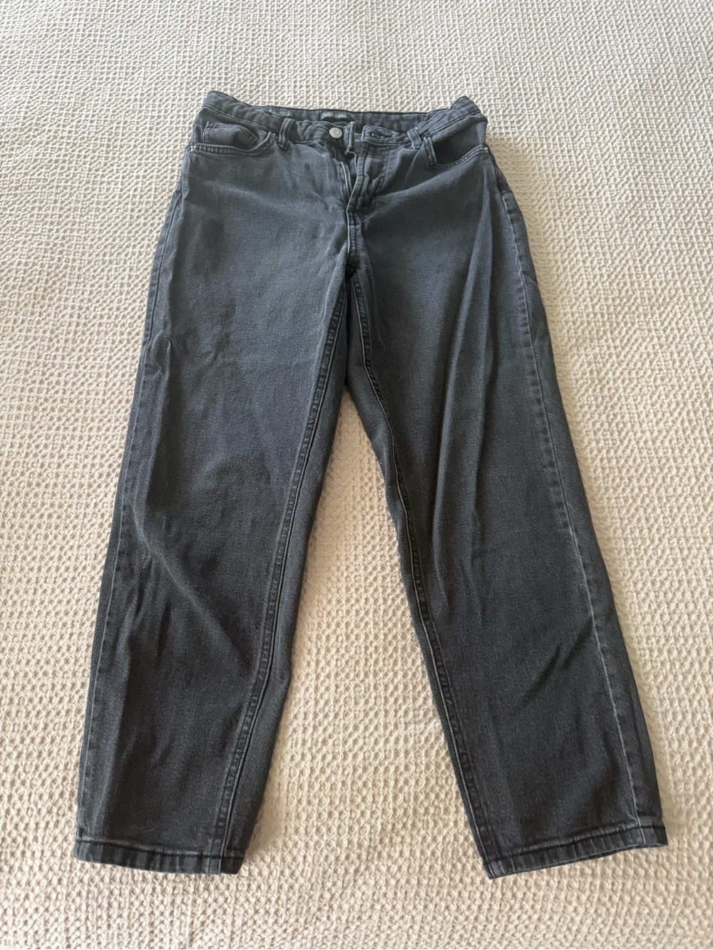 Black Straight-Leg Jeans Mom jeans